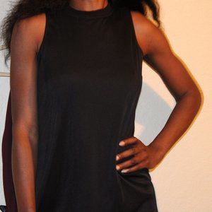 A black small dress open back